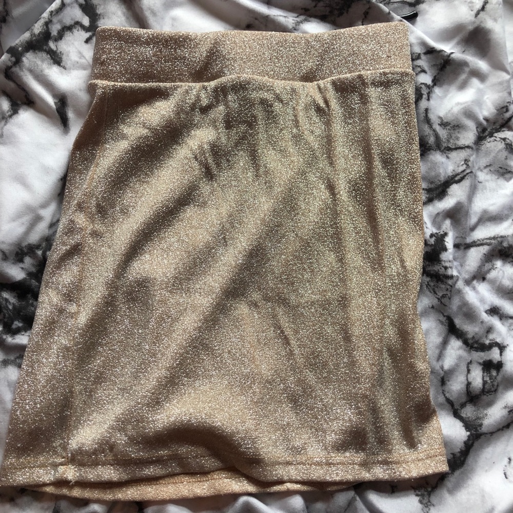 rose gold sparkle skirt